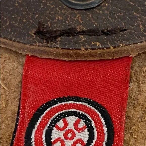 Red Mens Brown  Leather Studded Adjustable with Buckle Western Belt Brown XXL - Picture 4 of 7